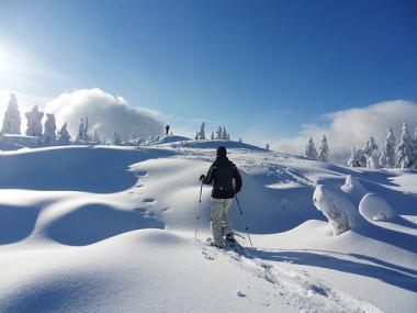 Rakousko - chůze na sněžnicích