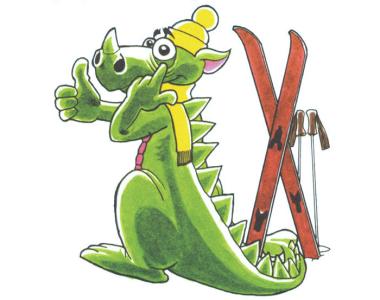 Maskot "Ramsaurus Kali"